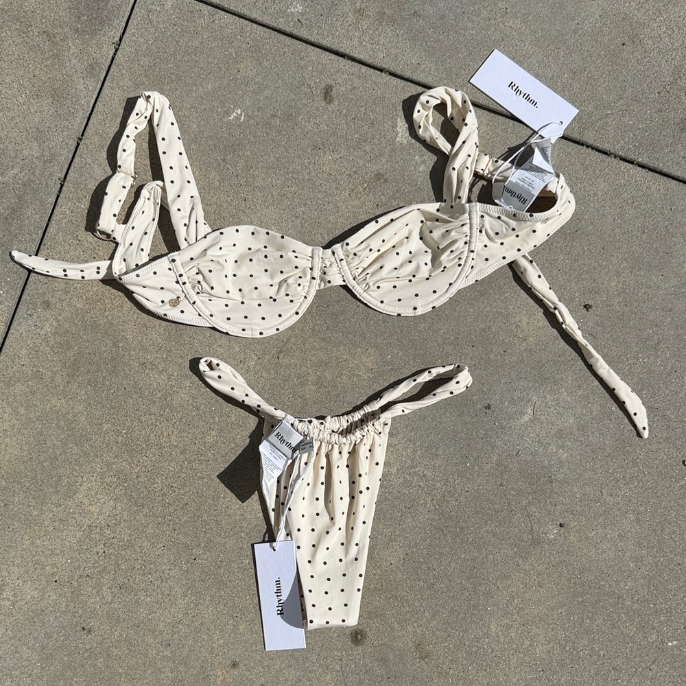 Rhythm Cream and Black Polka Dot Bikini